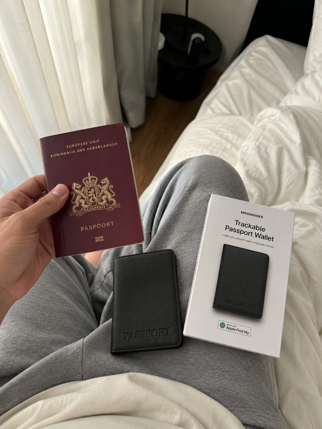 Customer photo review of Passport Trackable Wallet