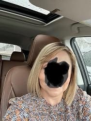 Customer photo review of Straight Hair Topper for Crown Thinning – Natural Coverage at the Crown