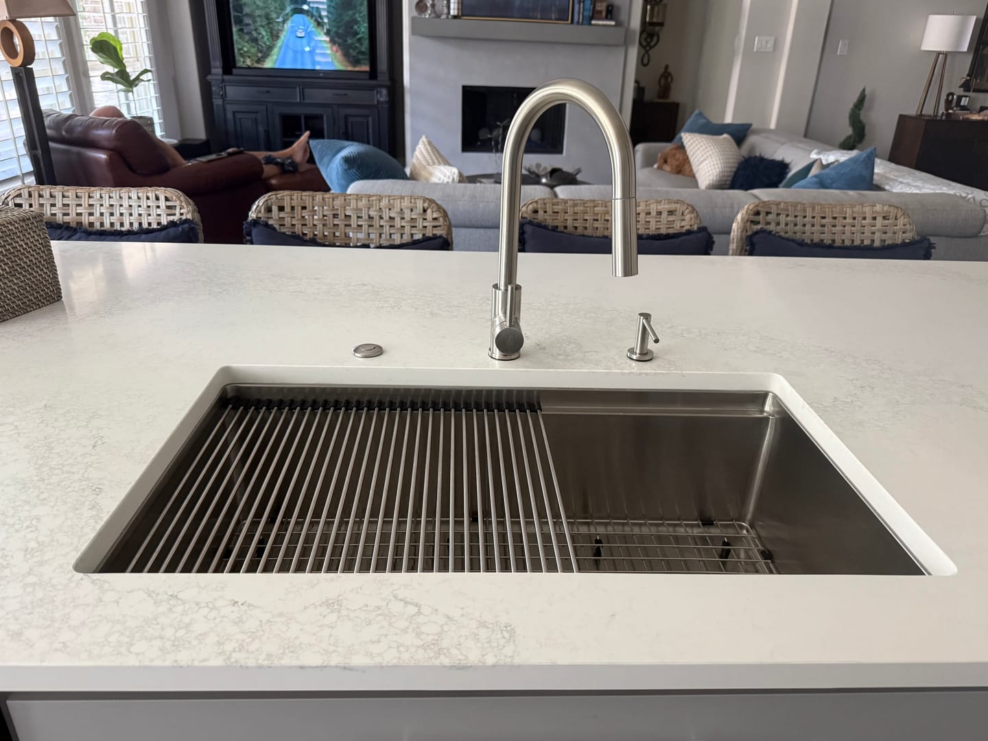 Customer photo review of 33" Undermount Workstation Sink – 16 Gauge Stainless Steel Single Bowl – 10" Deep – Reversible – Seamless Drain (5LS33c-10)