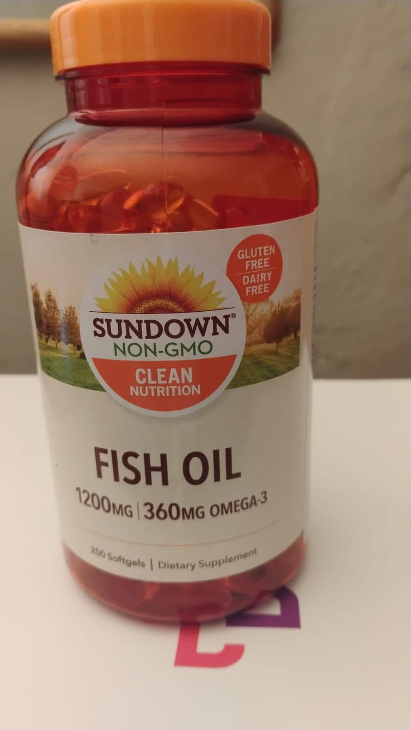 Customer photo review of Omega 3 Extra Fish Oil 1200 mg 200 softgels