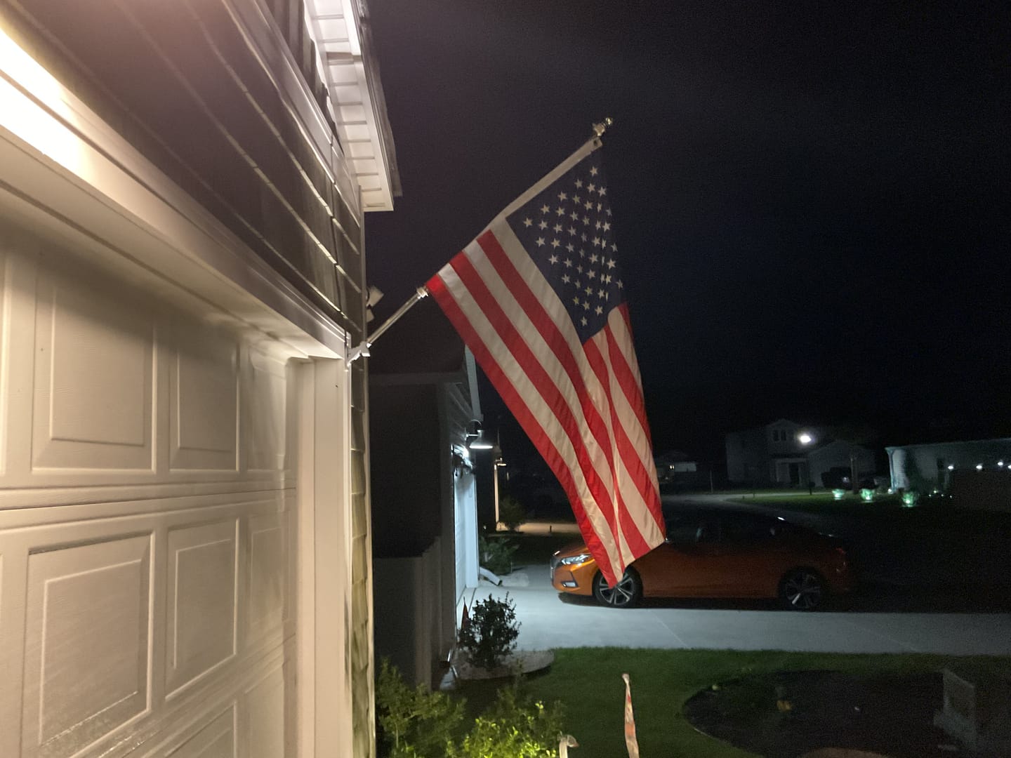 Customer photo review of 6ft Aluminum Tangle-Free Flag Pole