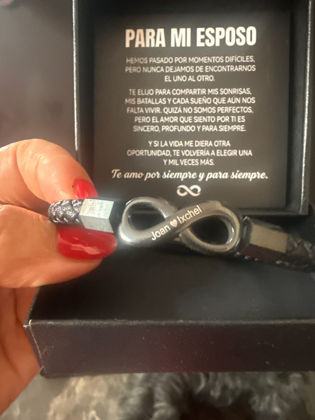 Customer photo review of Pulsera Personalizada "Para Mi Marido"