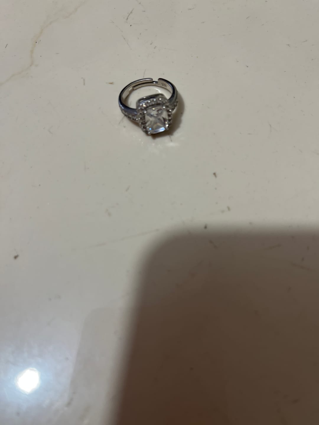 Customer photo review of Silver Classic Solitaire Ring