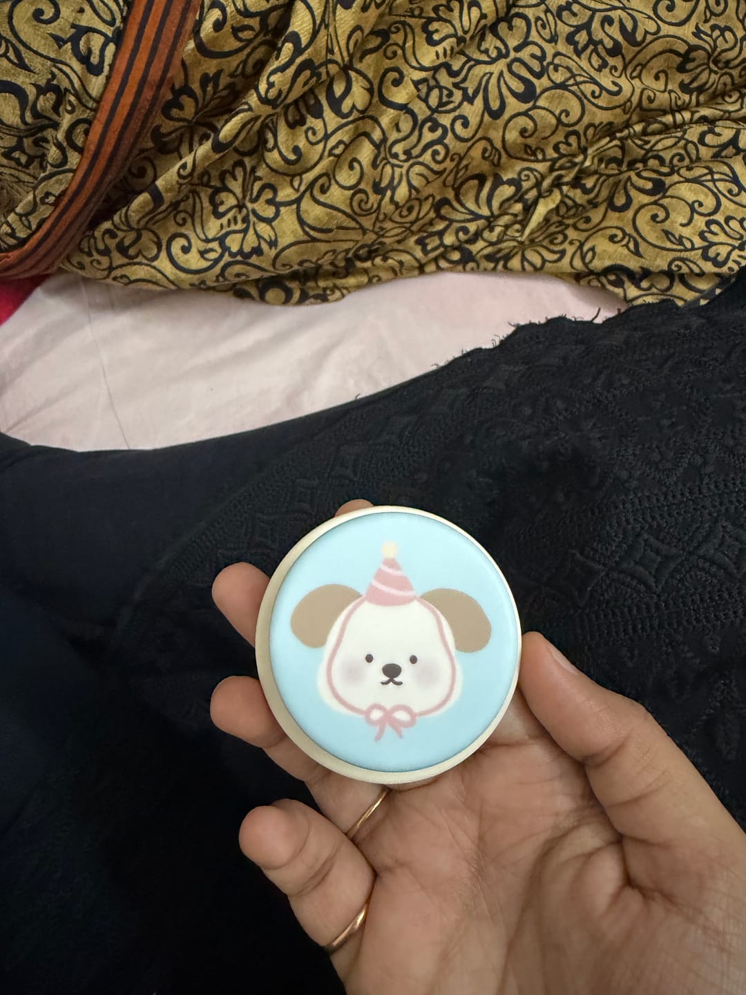 Customer photo review of Cute Animal Korean Dog Penguin Magsafe Magnetic Phone Holder iPhone Pre-Order Case