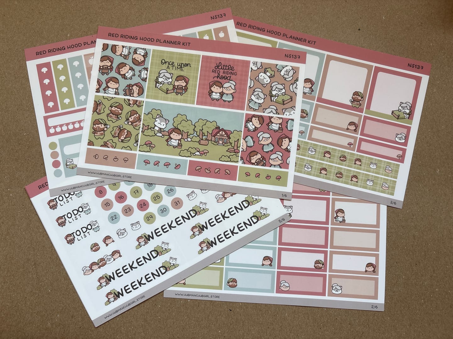 Customer photo review of Red Riding Hood Planner Kit (Set of 6)