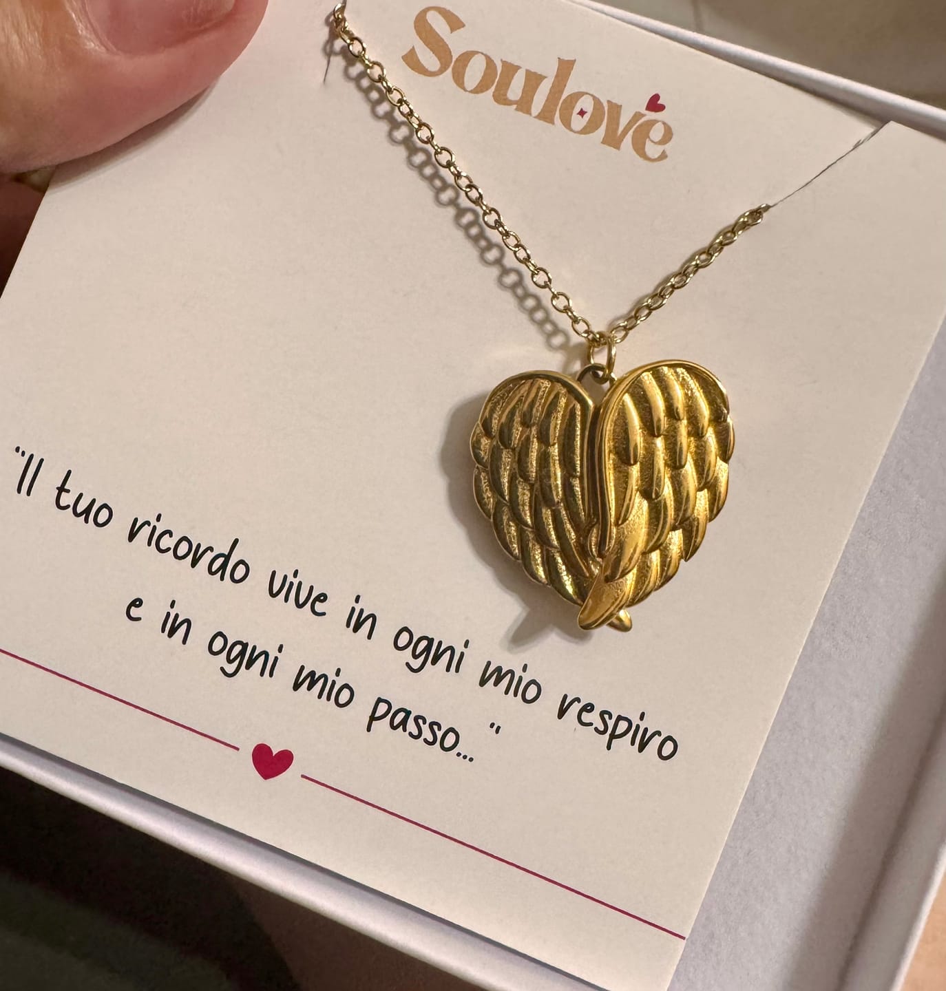 Customer photo review of Collana Angelo con Foto e Incisione ✦ Collana Eternal