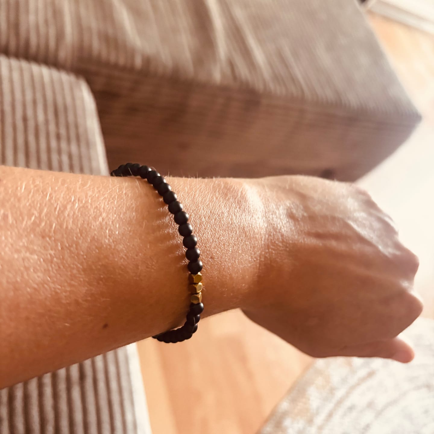 Customer photo review of Obsidian Armband