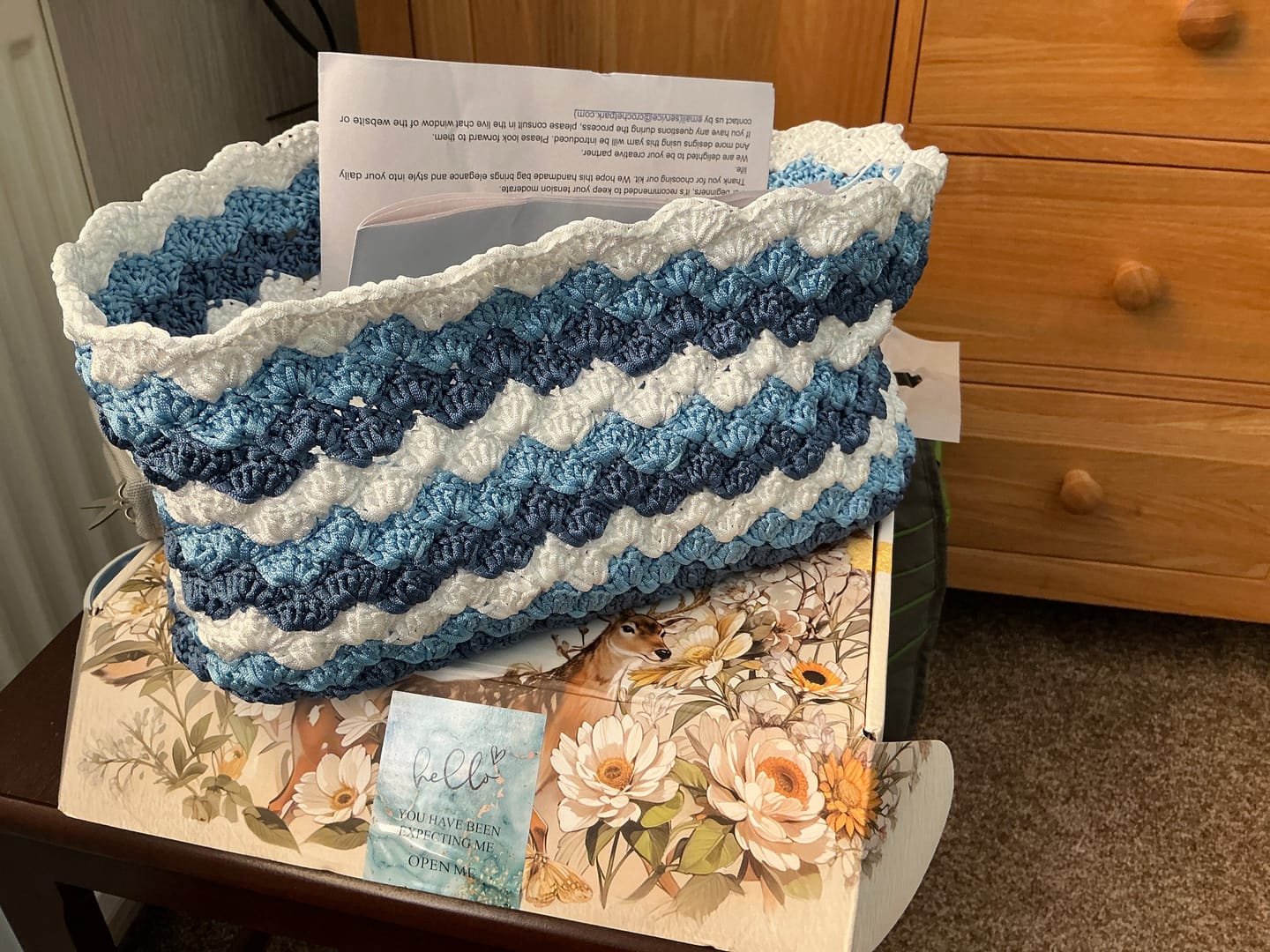 Customer photo review of Seabreaze Wave Tote Crochet Kit