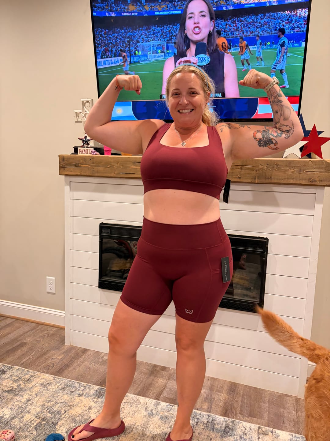 Customer photo review of Vivid Square Neck Sports Bra