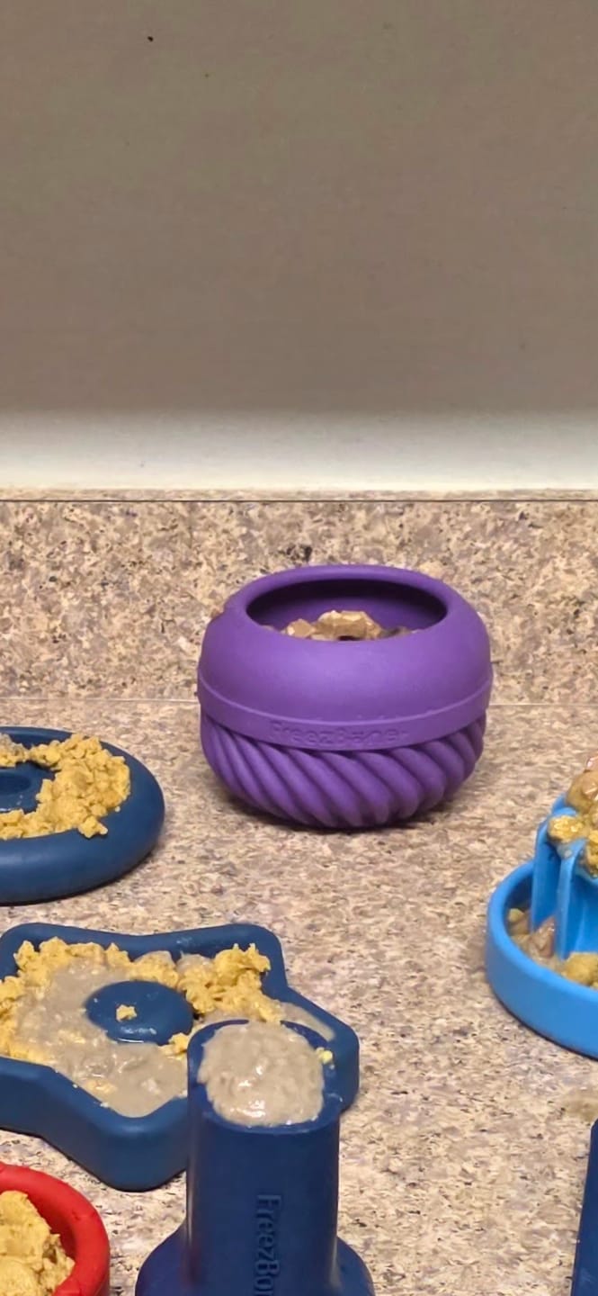 Customer photo review of FreezJumbo™ – Our Biggest & Toughest Enrichment Toy Ever