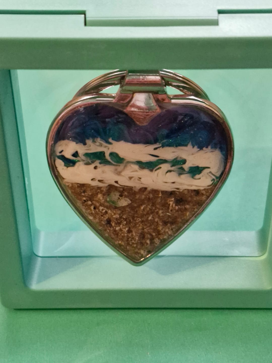 Customer photo review of Seaside Heart Keyring