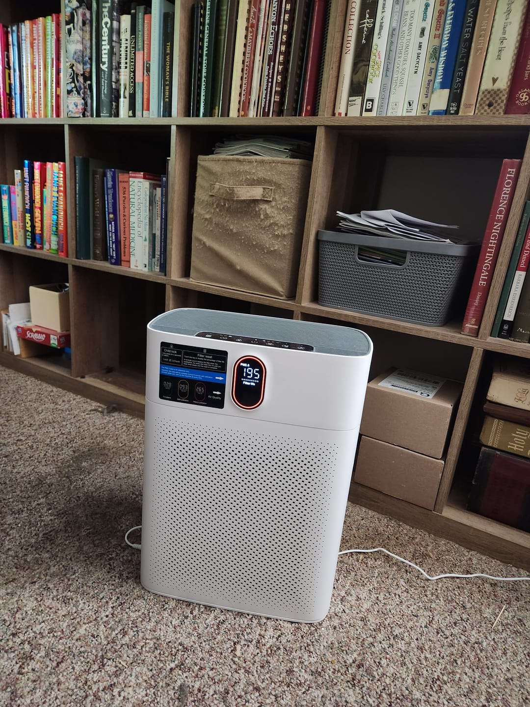 Customer photo review of Smart Air Purifier V1 Pro – Powerful HEPA Filtration with PM2.5 Sensor, App & Voice Control for Clean Indoor Air