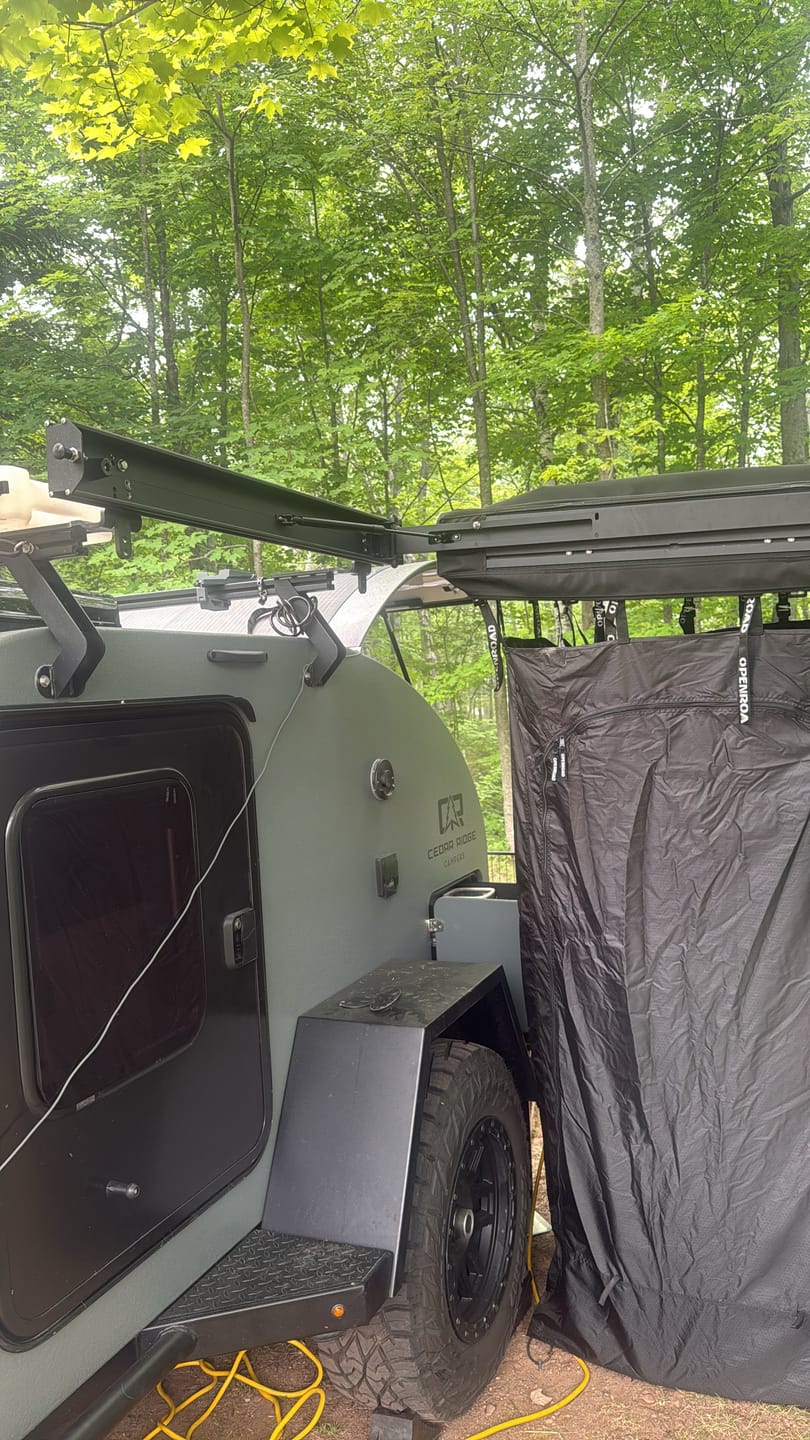 Customer photo review of OPENROAD Shower Awning Swing Bracket