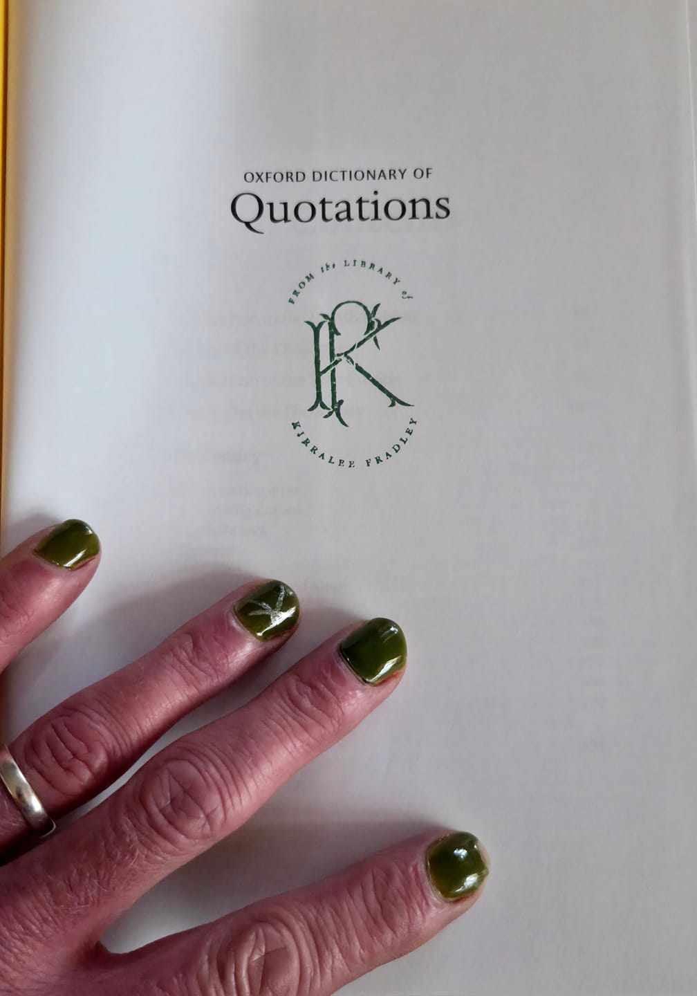 Customer photo review of Eleanor - Personalised Bookplate Rubber Stamp