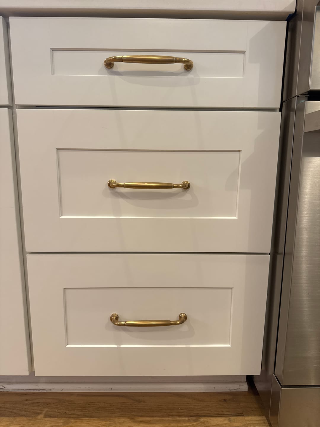 Customer photo review of Classic Cabinet Pulls - Antique Brass