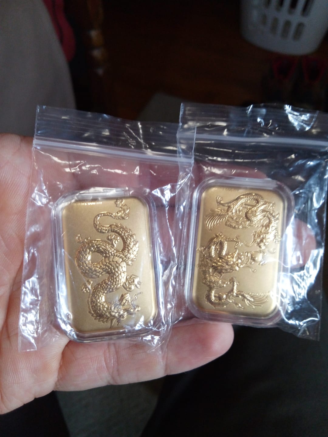 Customer photo review of 24K Yellow Gold Essential Dragon Piece