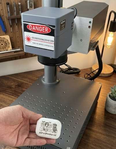 Customer photo review of Carverall G6 5W UV Laser Engraver for Glass, Crystal, Metal & Seals