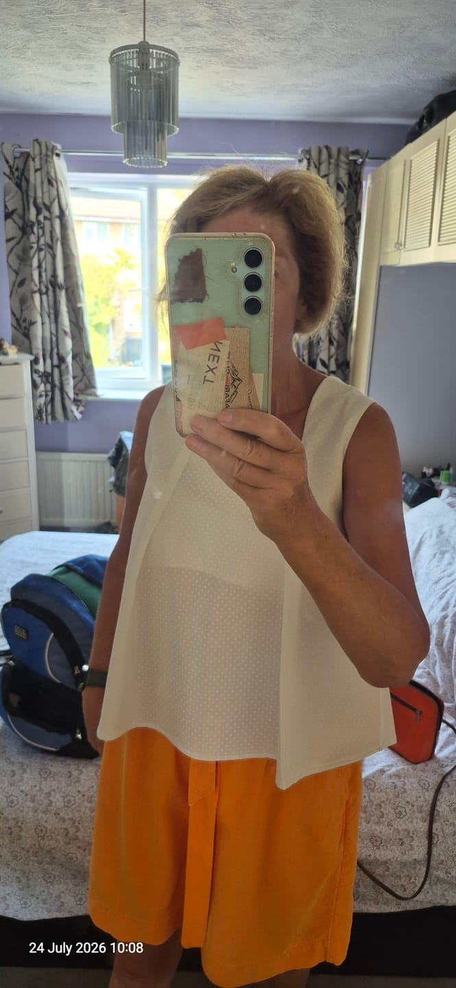 Customer photo review of Polka Dot Rose & Hubble Cotton Poplin Fabric