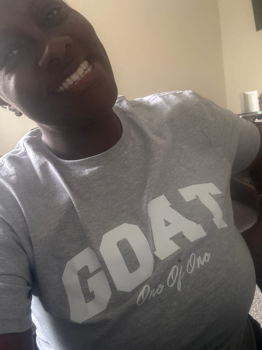 Customer photo review of Goat Tee (White Logo)
