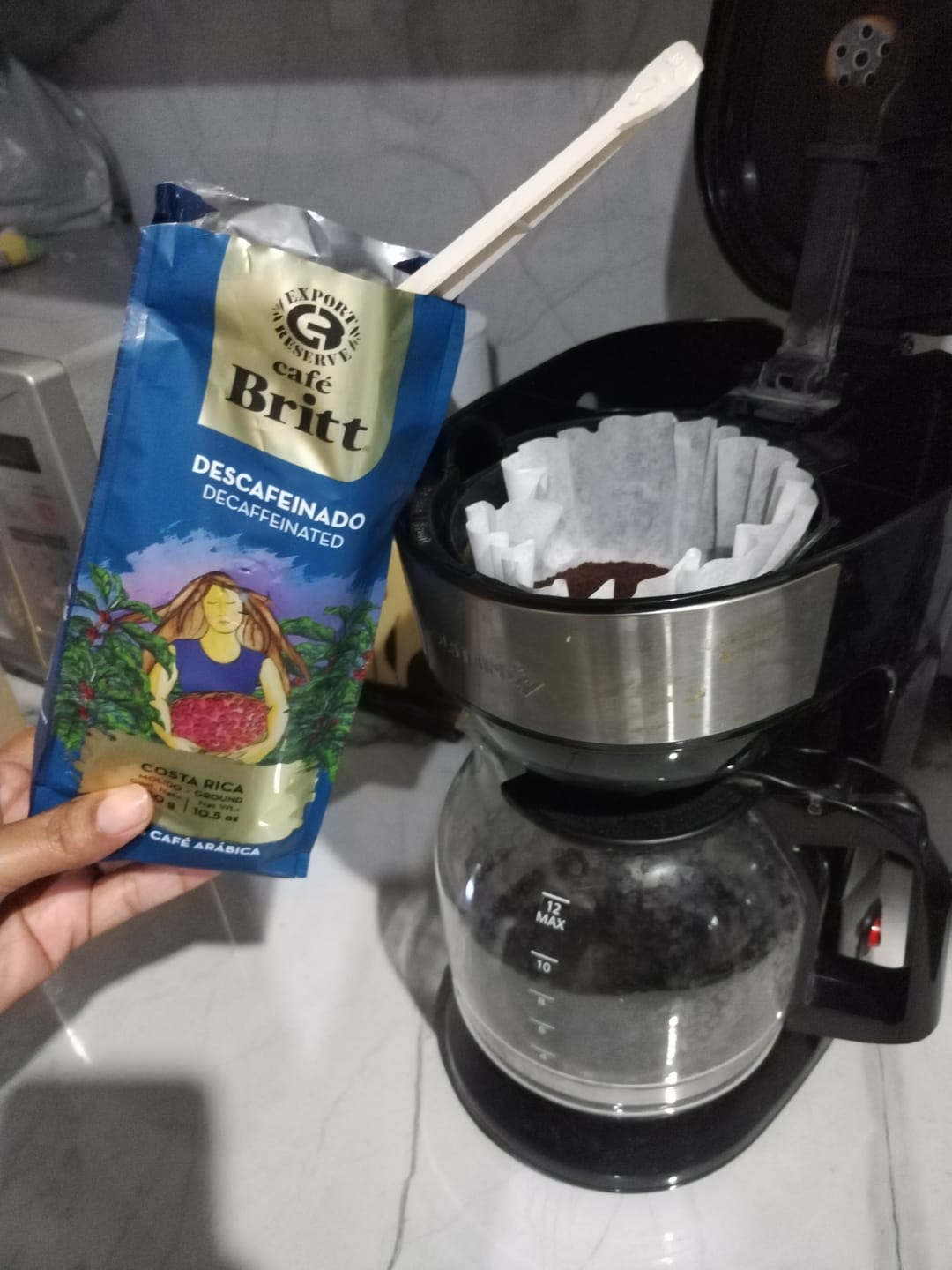 Customer photo review of Café Britt Descafeinado Molido