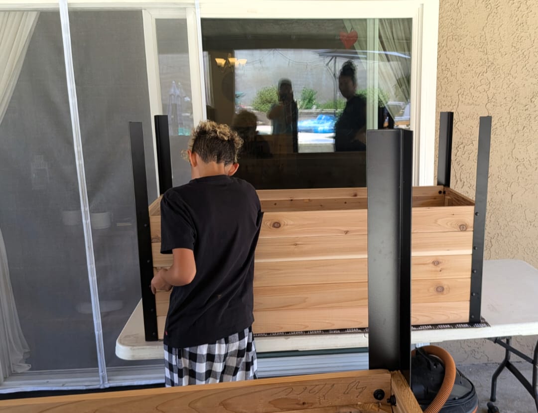 Customer photo review of 18″ x 48″ Deep Root Raised Garden Bed - 30″ TALL - Select Grade