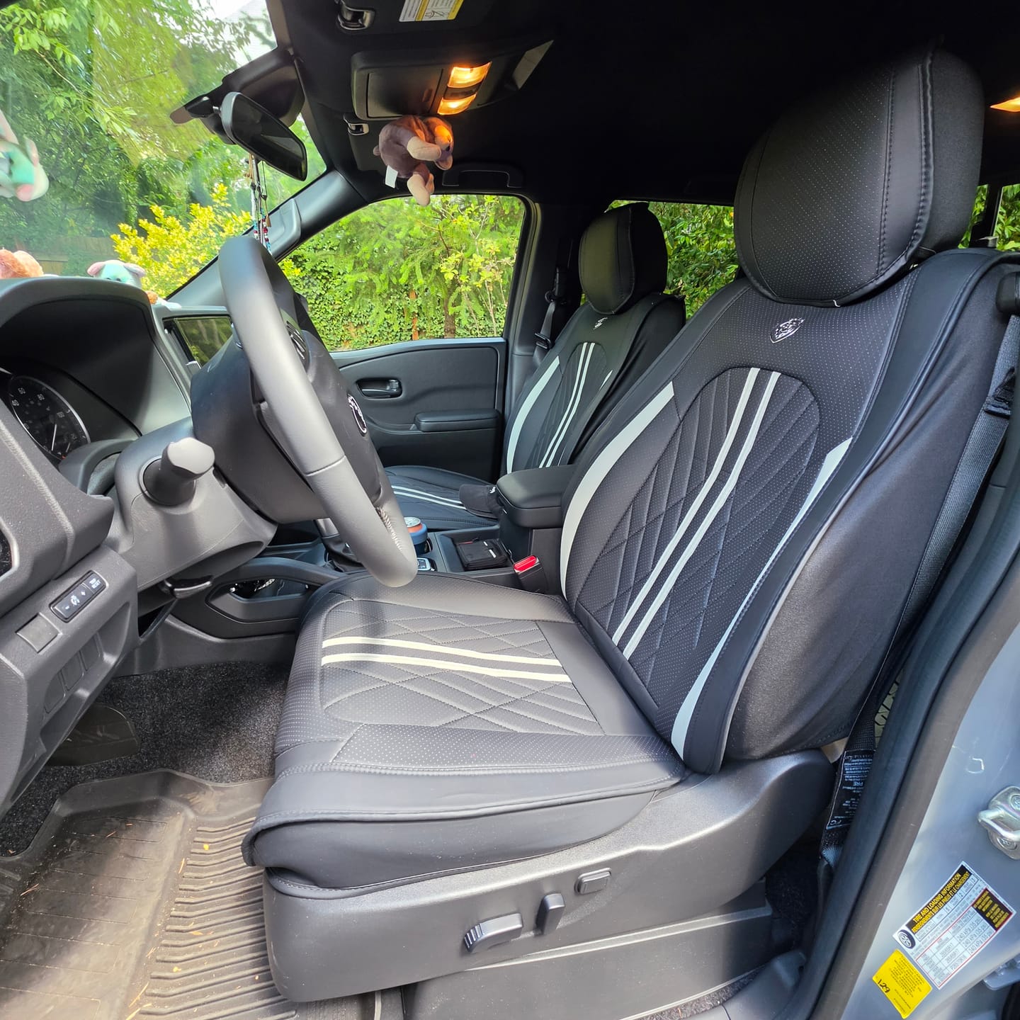 Customer photo review of Black & Gray Car Seat Covers