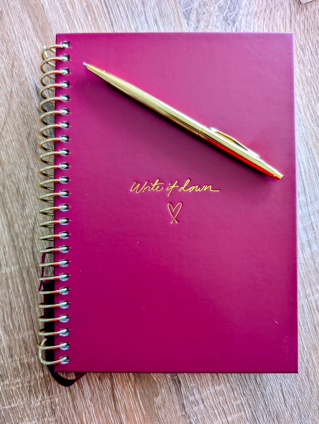 Customer photo review of 'Write it Down' A5 Notebook - Berry