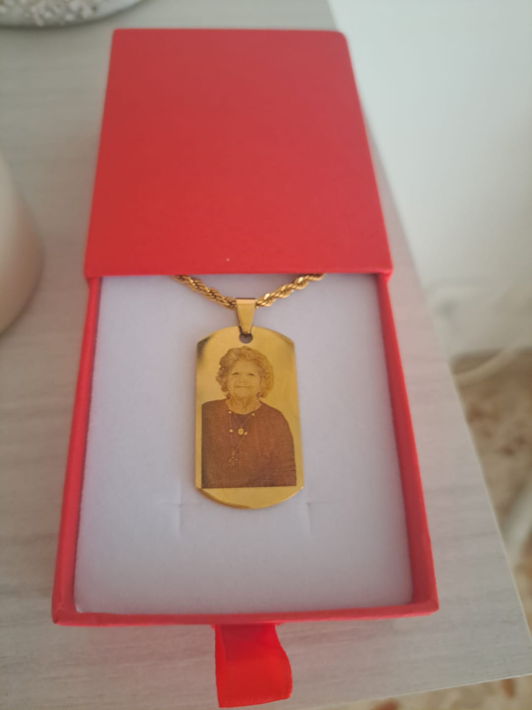 Customer photo review of Collana Memory Foto Incisa