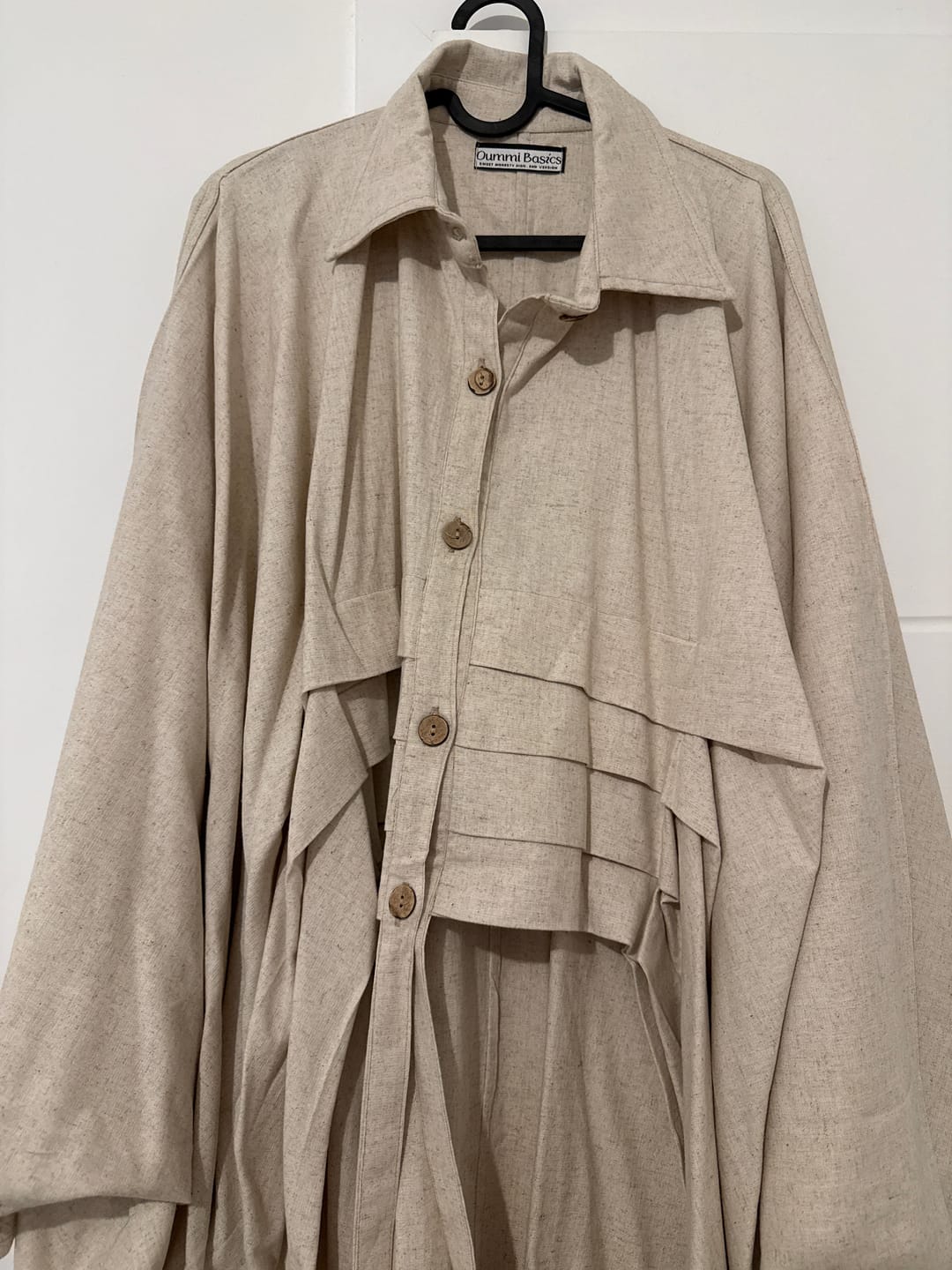 Customer photo review of Tunique drapée en lin naturel « ÉLYSÉA TUNIC » - OUMMI BASICS