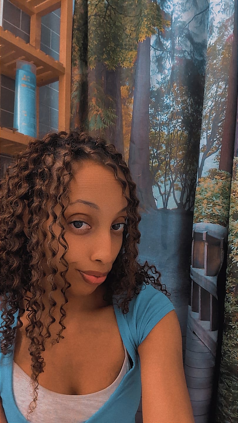 Customer photo review of #4 Medium Brown Water Wave Human Crochet Hair