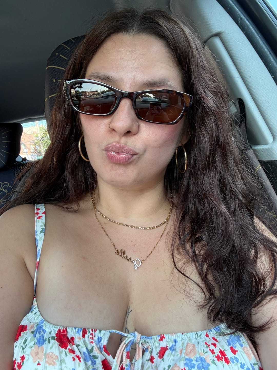 Customer photo review of Iced Letter Script Name Necklace