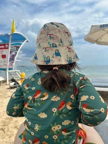 Customer photo review of Turquoise Birds UPF 50 Sunsafe Long Sleeve Rash Vest