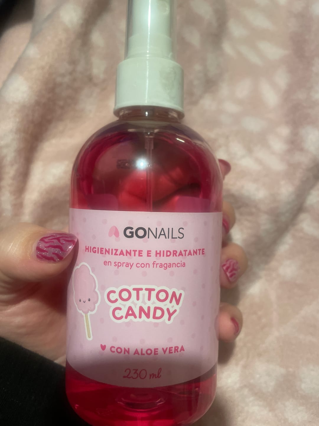 Customer photo review of Higienizante e Hidratante de Manos y Pies - Cotton Candy
