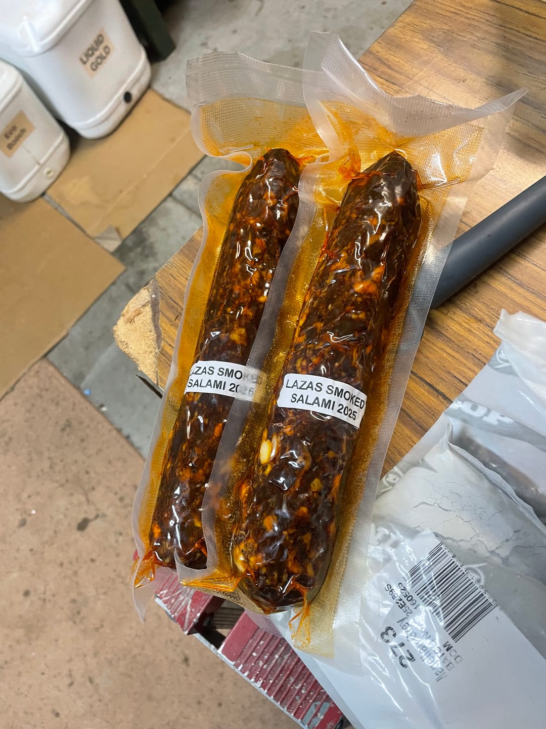 Customer photo review of Salami Vacuum Sealer Bags