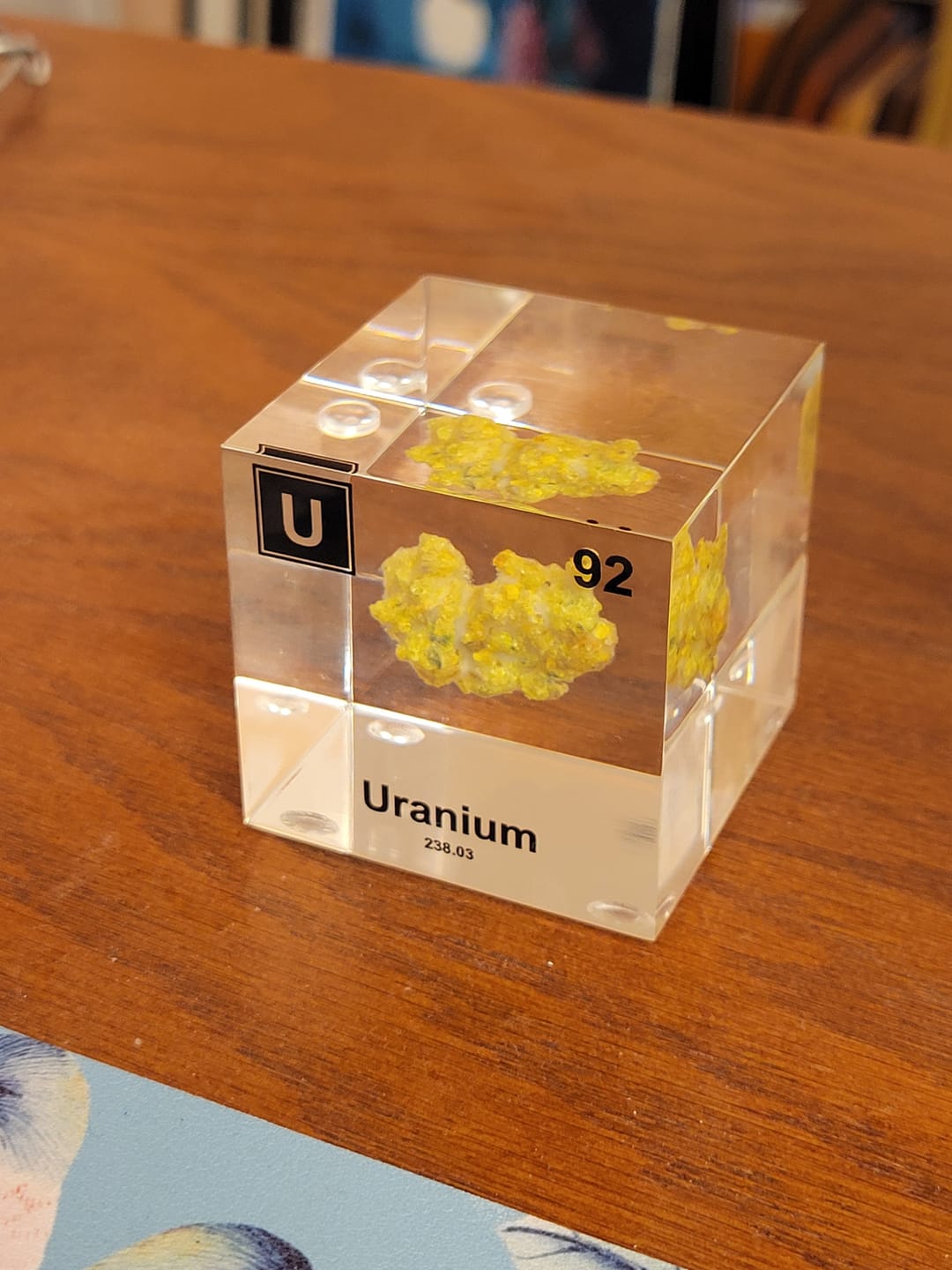 Customer photo review of Uranium Element Cube (2inch Autunite)