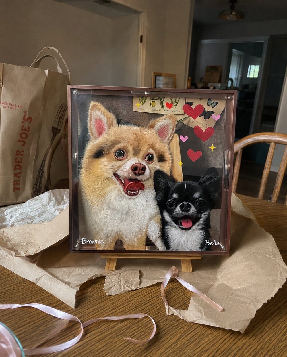 Customer photo review of Multi-Layered 3D Pet Portrait