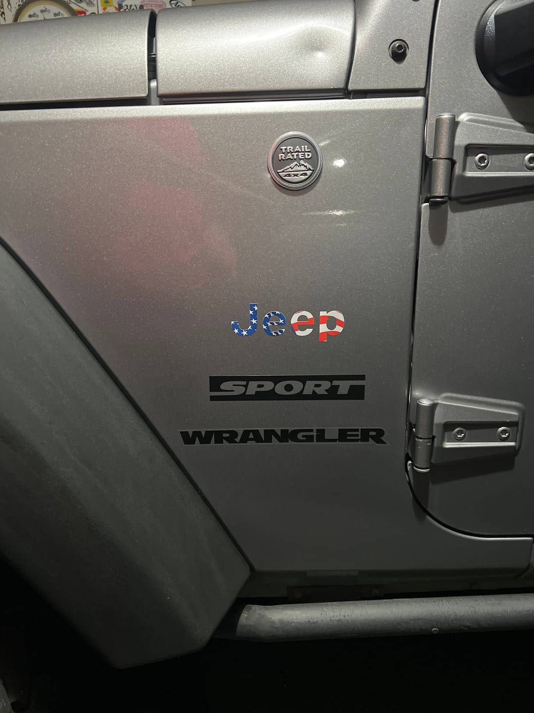 Customer photo review of JEEP Wrangler Emblem Overlay Decal Set | Fits JL, JK, TJ & YJ