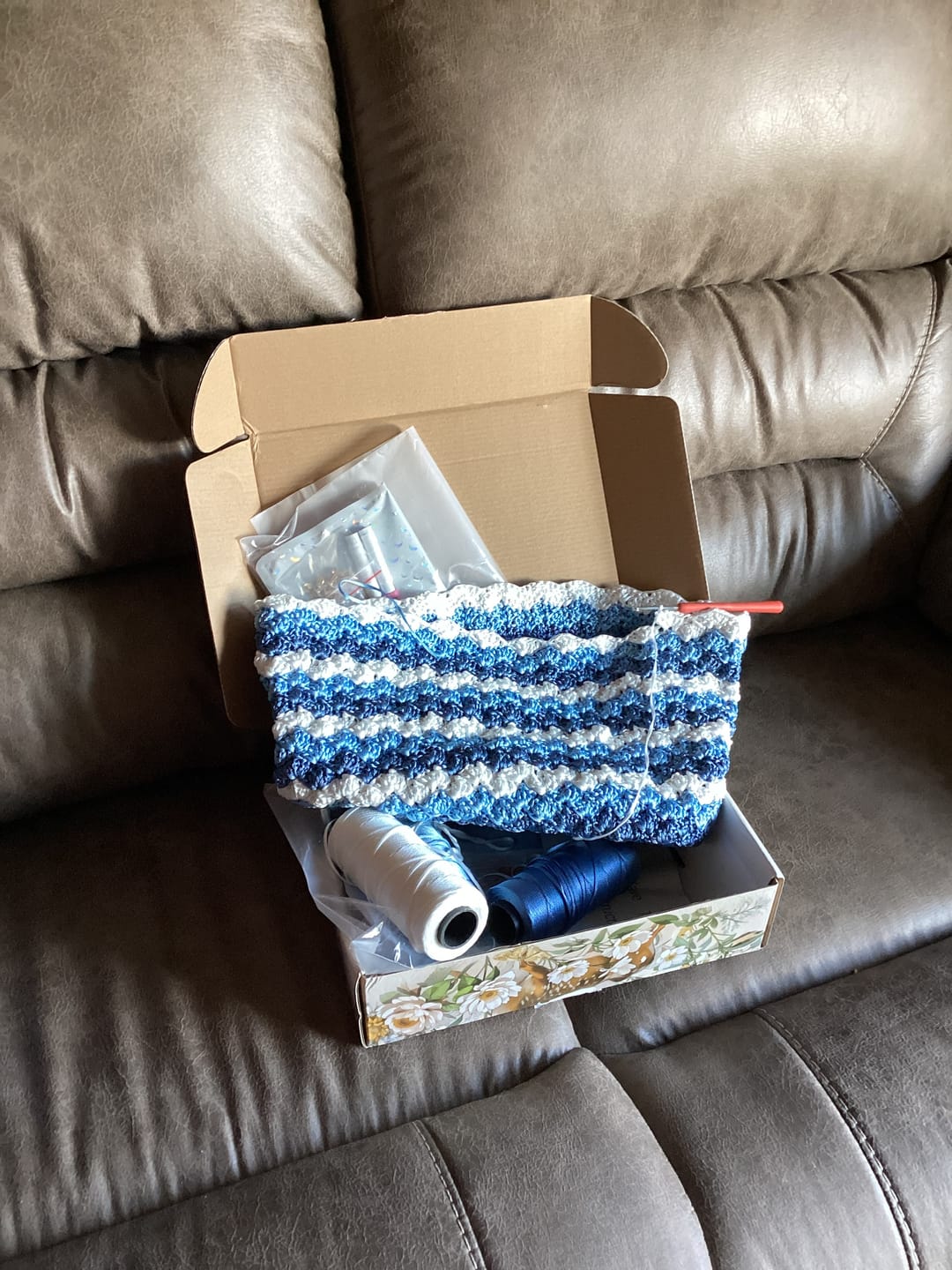 Customer photo review of Seabreaze Wave Tote Crochet Kit