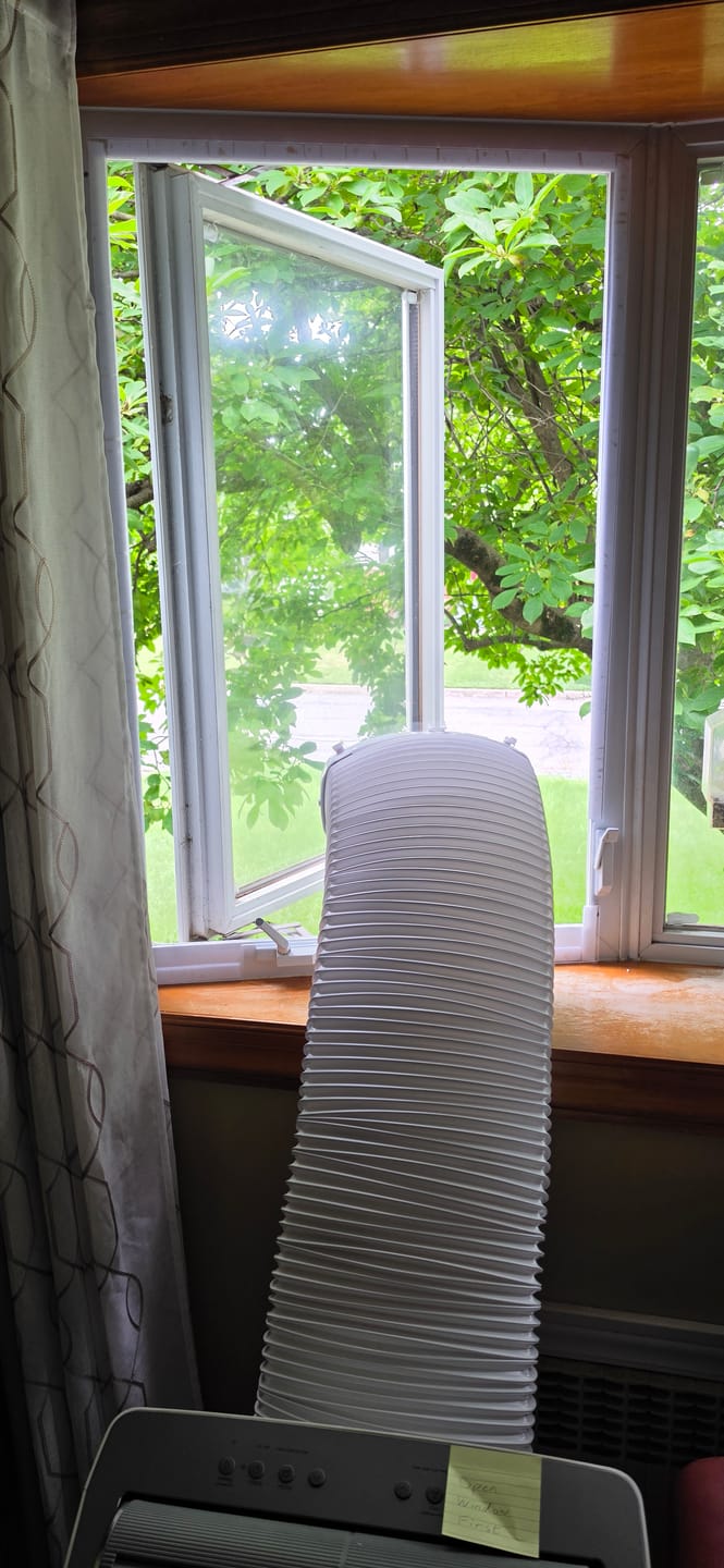 Customer photo review of Custom Portable AC Window Kit for Casement Windows