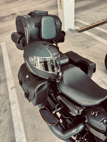 Customer photo review of 14L - Viper Medium Shock Cutout Harley Nightster RH975/S Leather Motorcycle Saddlebags