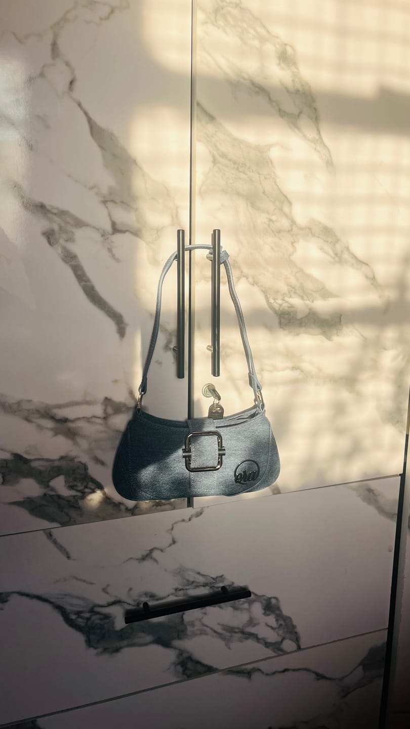 Customer photo review of Denim Lily Shoulder Bag