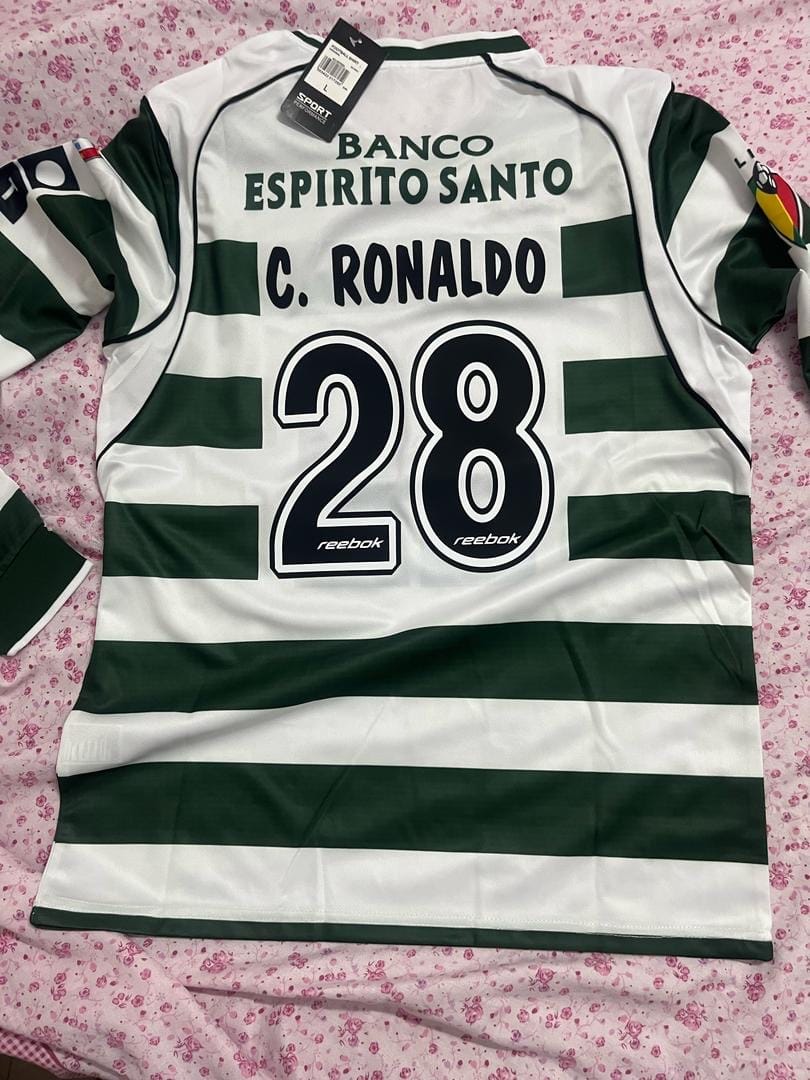 Customer photo review of Maillot Manches longues Retro Sporting I 2002/2003 - Vert et Blanc