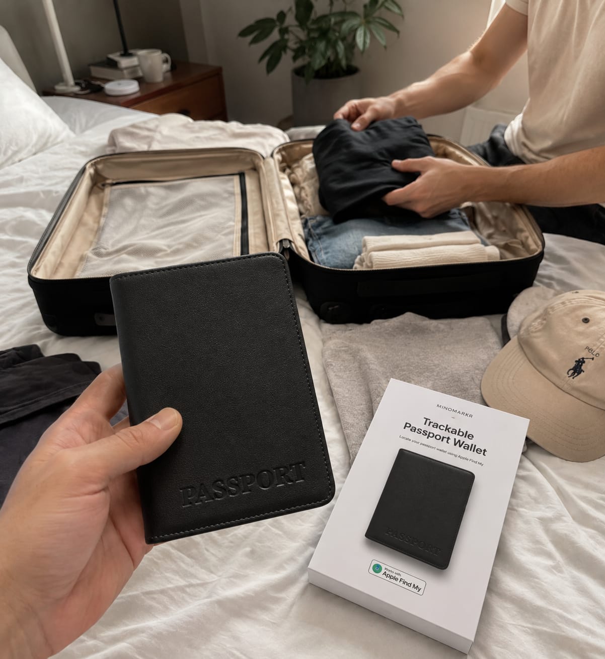 Customer photo review of Passport Trackable Wallet