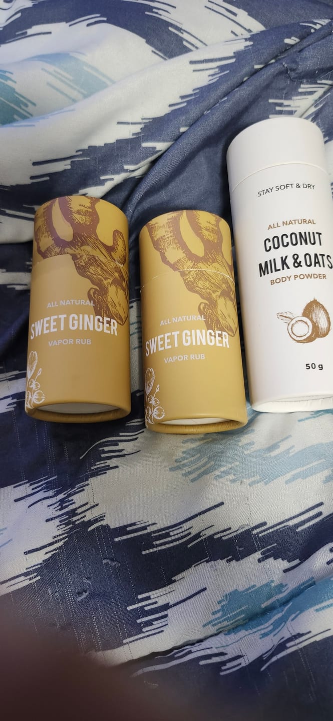 Customer photo review of Sweet Ginger Vapor Rub Stick