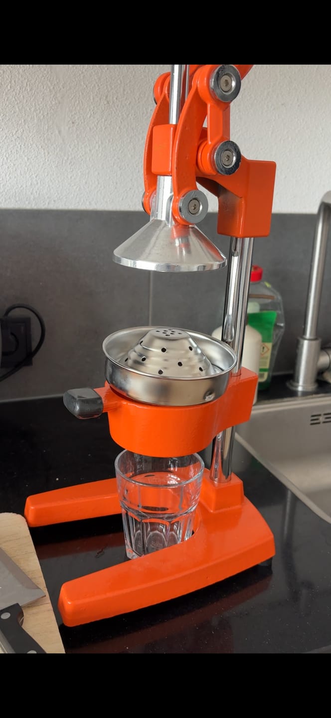 Customer photo review of Cookinglife Citruspers - Gietijzer - Hevelmodel - Oranje