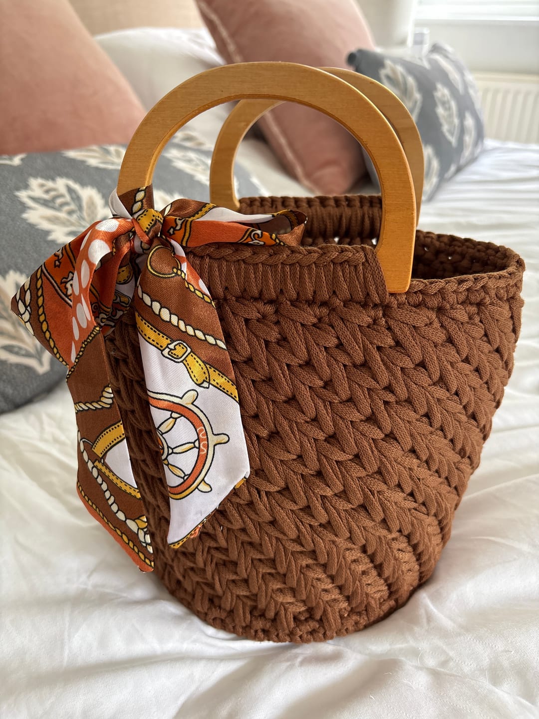 Customer photo review of CrochetPark™  Elegant granny Crochet Bag DIY Kit