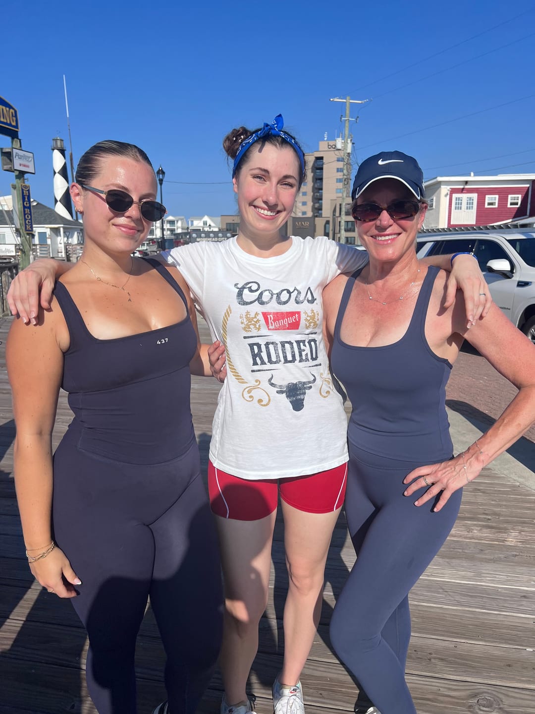 Customer photo review of Core Racer Back Tank | Navy Blue