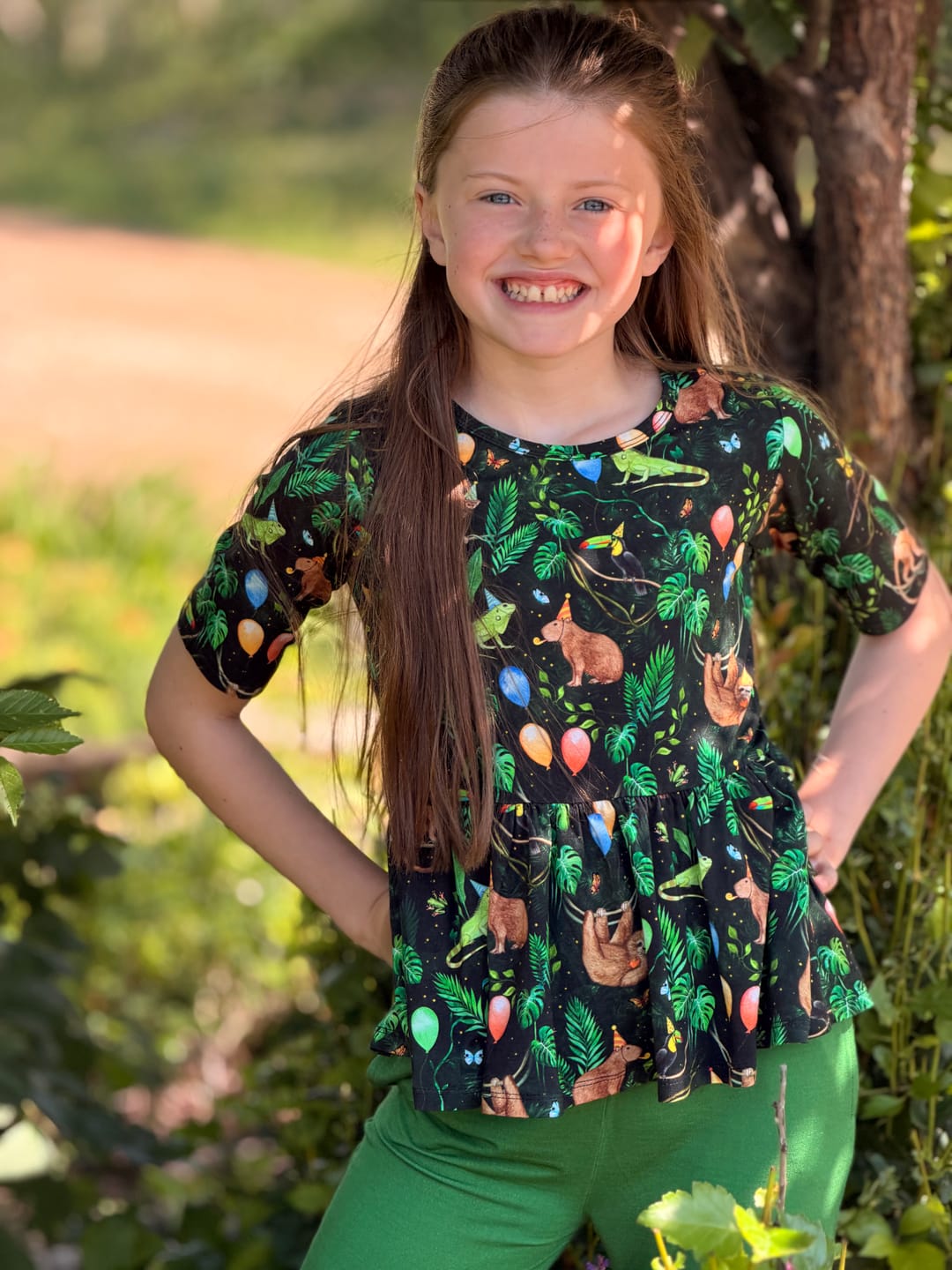 Customer photo review of Party Animals 3/4 Sleeve Peplum with Leggings