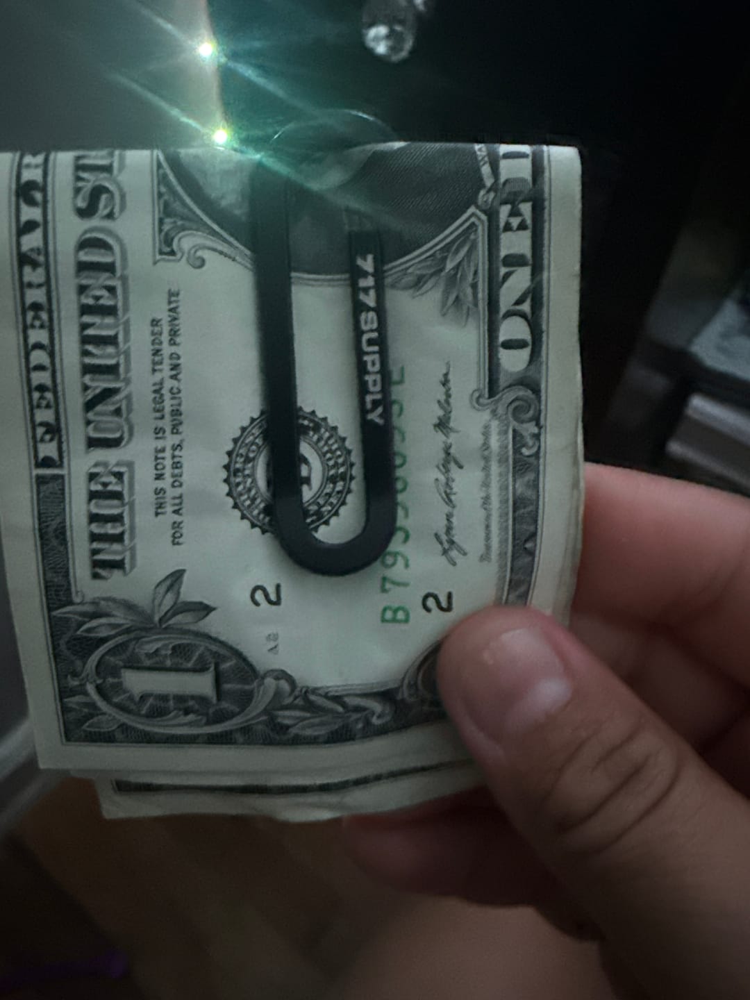 Customer photo review of 717 Supply Large Paperclip Money Clip - Black