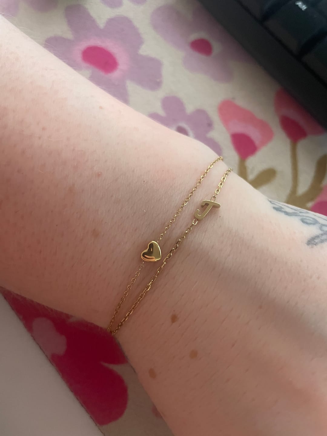 Customer photo review of Initial Chain Bracelet